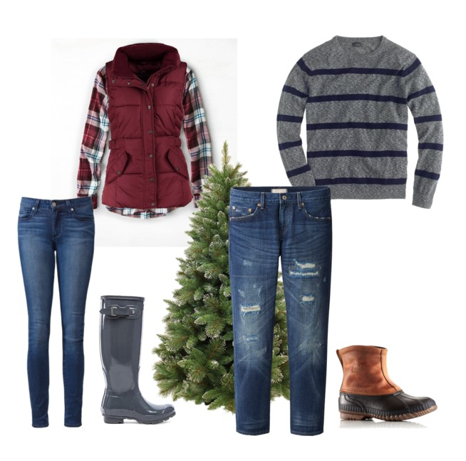 couples style :: what to wear :: tree pickin'