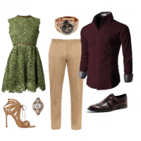 couples style :: what to wear :: spring greens