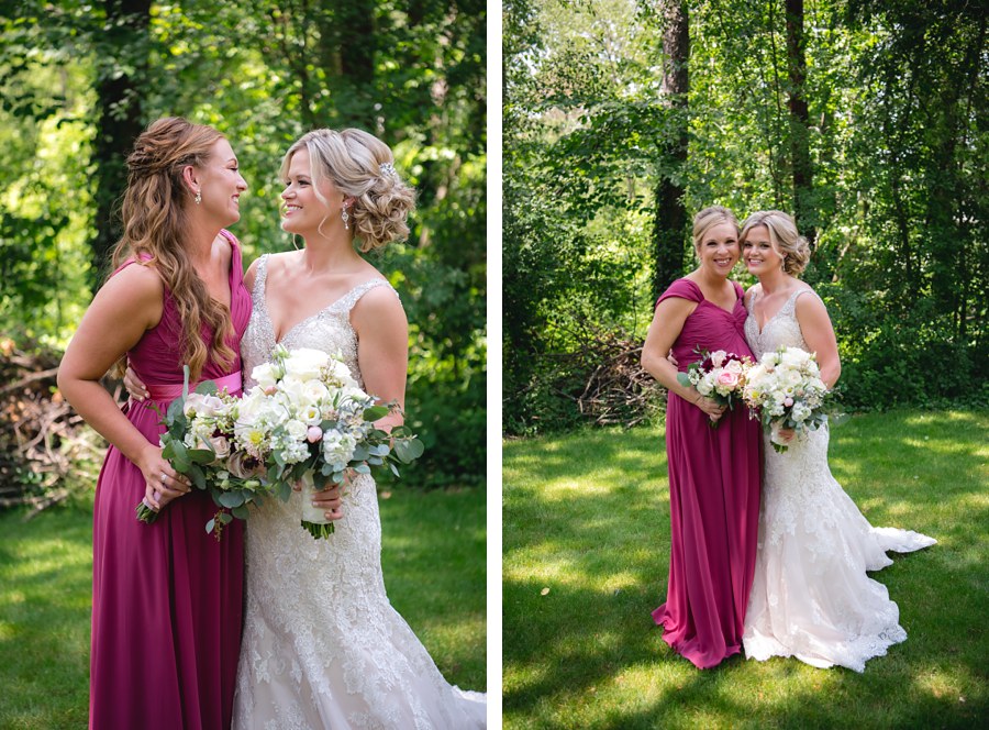 Blush Pink Navy Wedding Party Photography