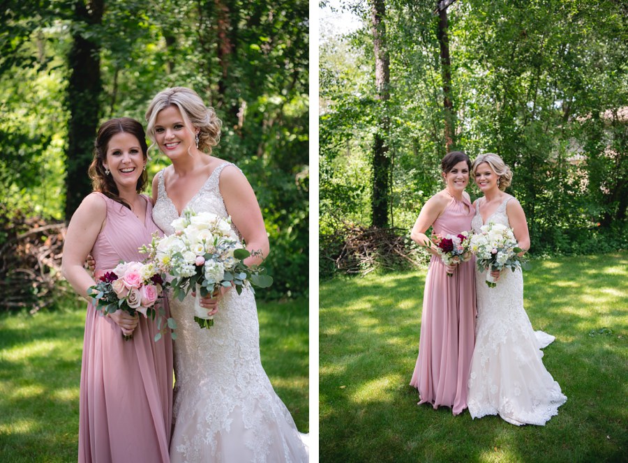 Blush Pink Navy Wedding Party Photography