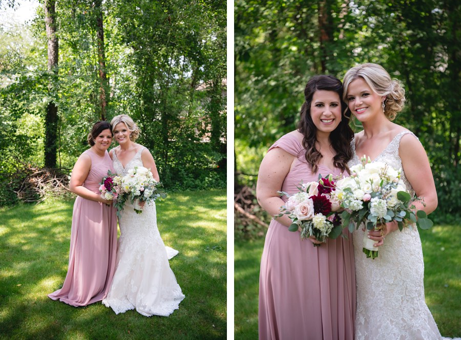 Blush Pink Navy Wedding Party Photography