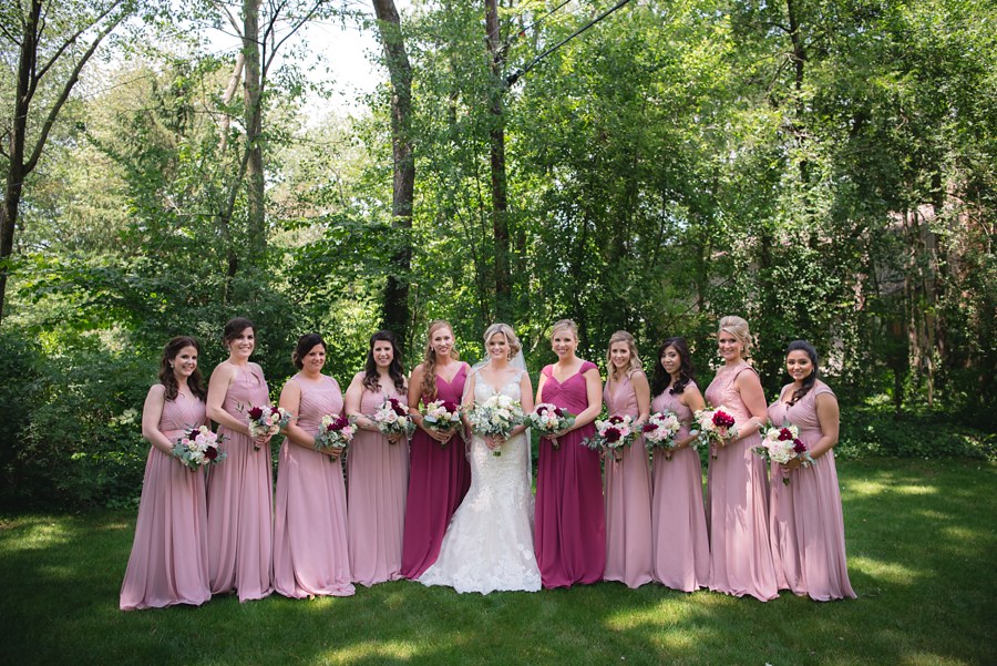 Blush Pink Navy Wedding Party Photography