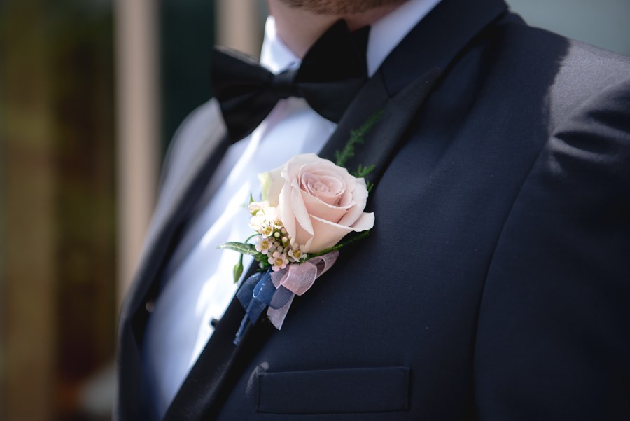 Blush Pink Navy Wedding Party Photography