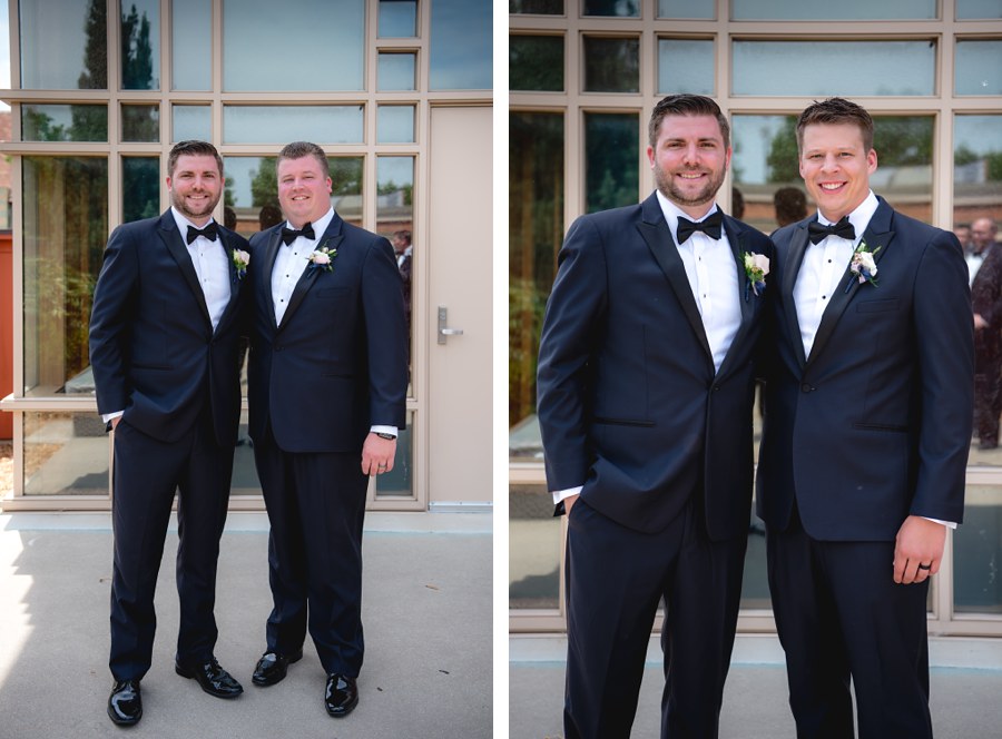 Blush Pink Navy Wedding Party Photography