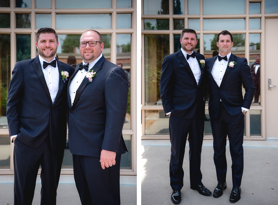 Blush Pink Navy Wedding Party Photography