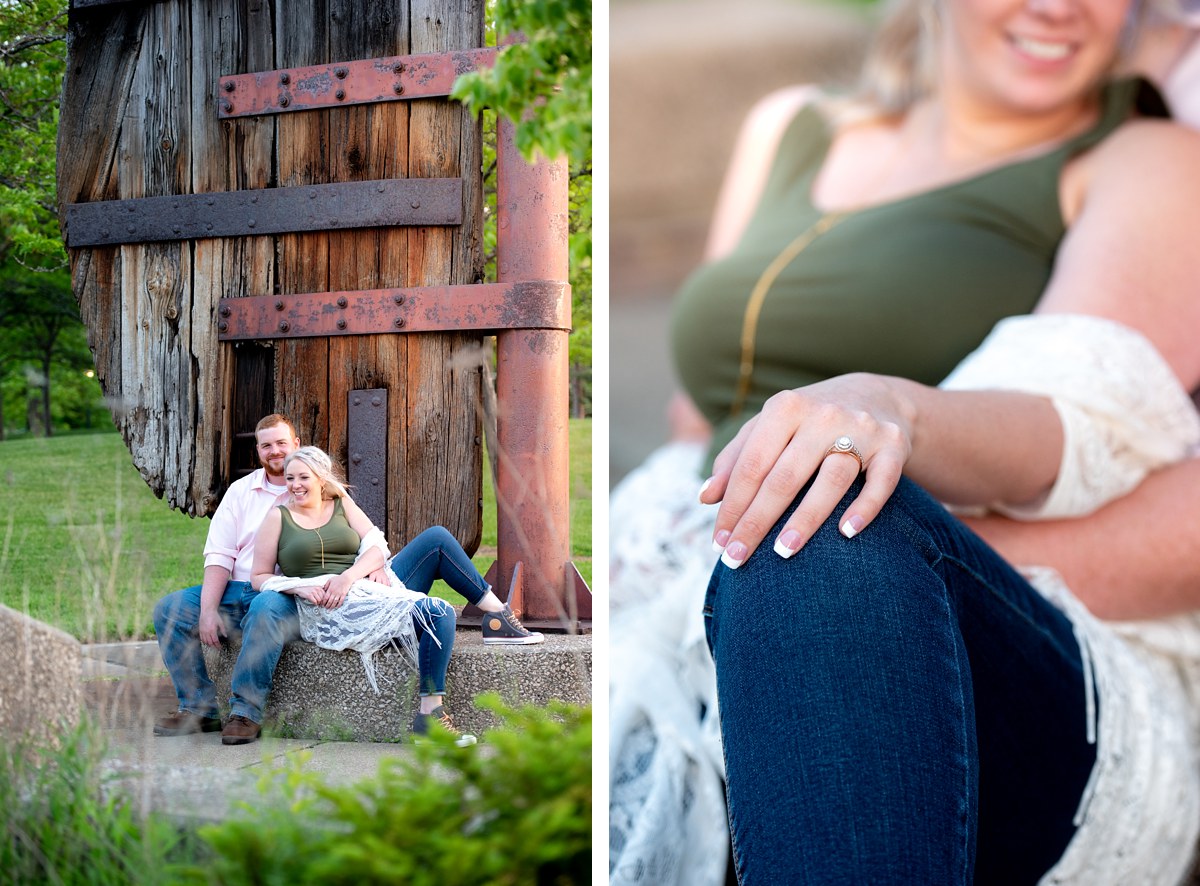 Kayla and Craig Bay City Michigan Engagement session Tobico Marsh Veterans Park