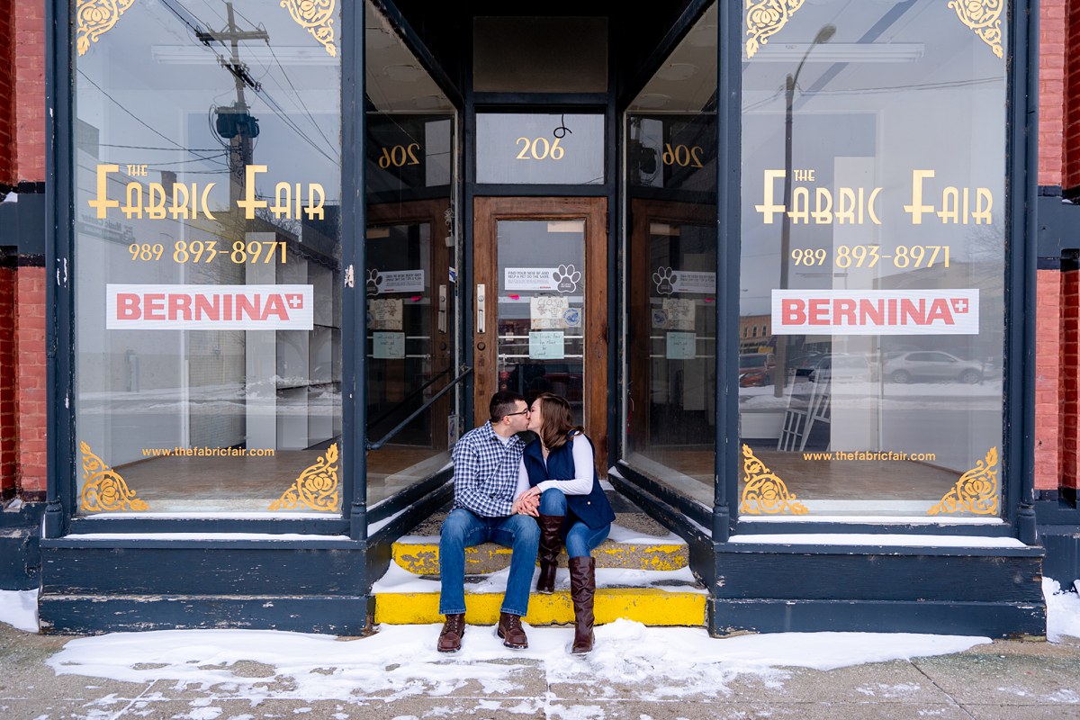 Jenna and Nathan Winter Engagement blacksheepchic photography Bay City Michigan