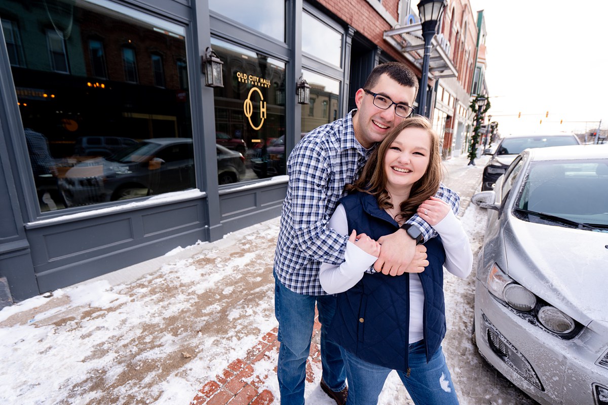 Jenna and Nathan Winter Engagement blacksheepchic photography Bay City Michigan