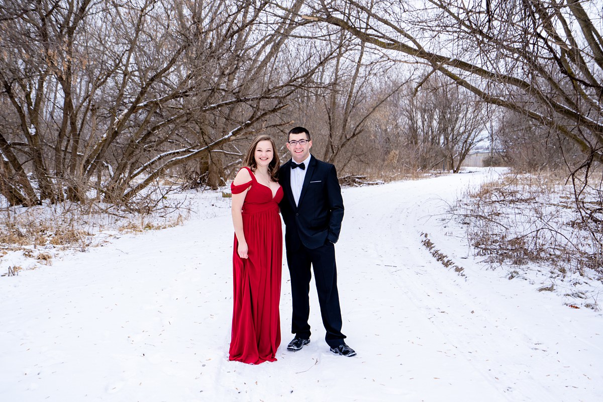 Jenna and Nathan Winter Engagement blacksheepchic photography Bay City Michigan