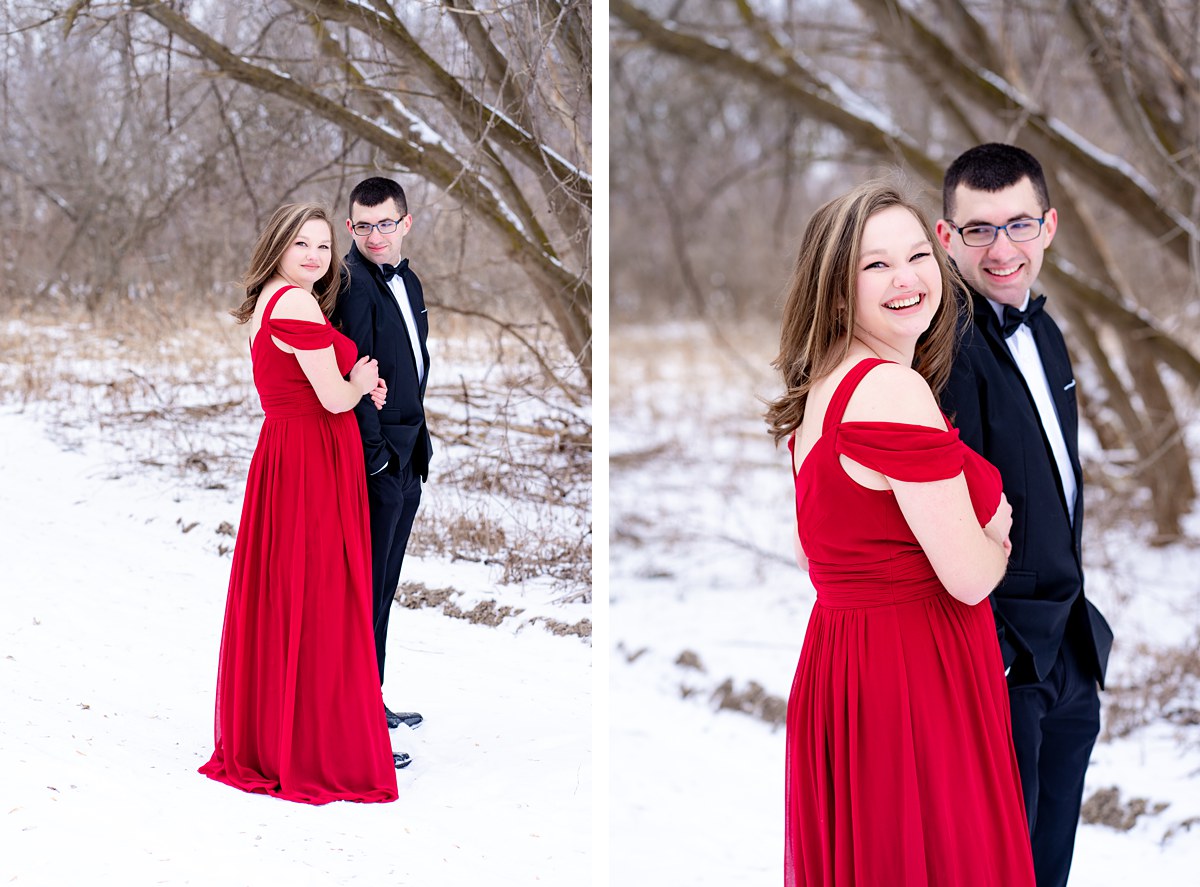 Jenna and Nathan Winter Engagement blacksheepchic photography Bay City Michigan