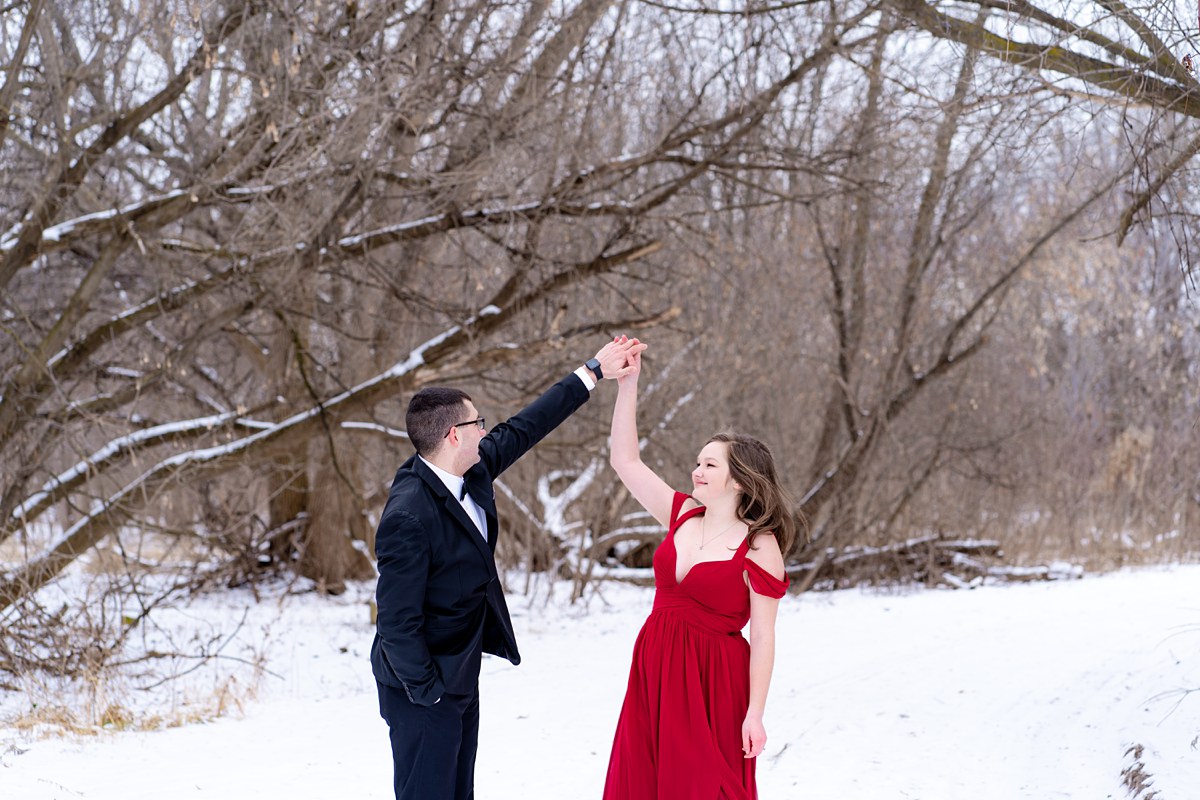 Jenna and Nathan Winter Engagement blacksheepchic photography Bay City Michigan