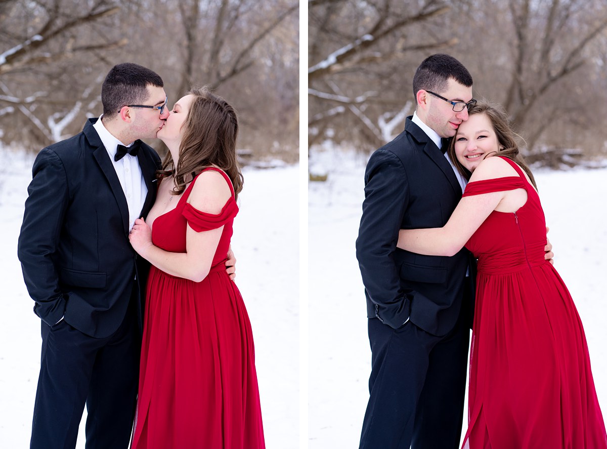 Jenna and Nathan Winter Engagement blacksheepchic photography Bay City Michigan