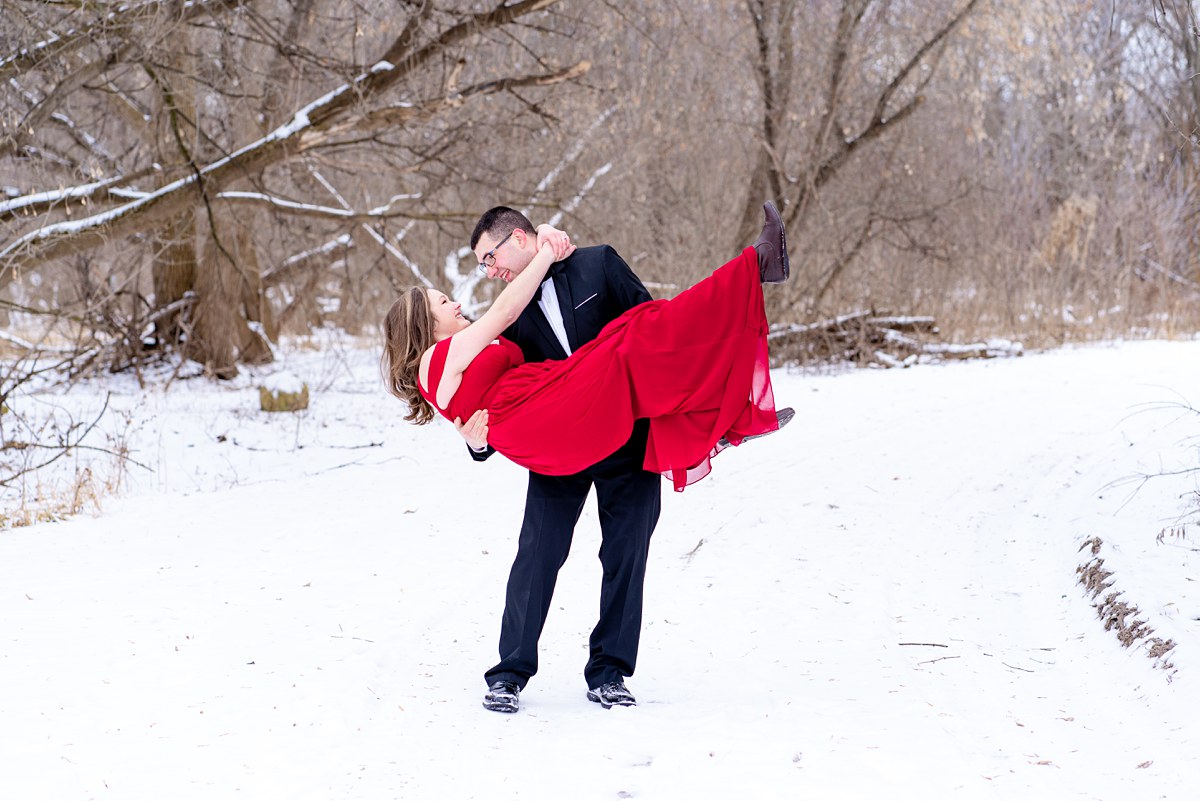 Jenna and Nathan Winter Engagement blacksheepchic photography Bay City Michigan